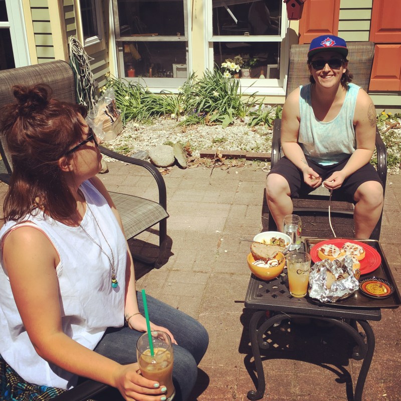 Emma and Nikki Scarborough Maine we break fast