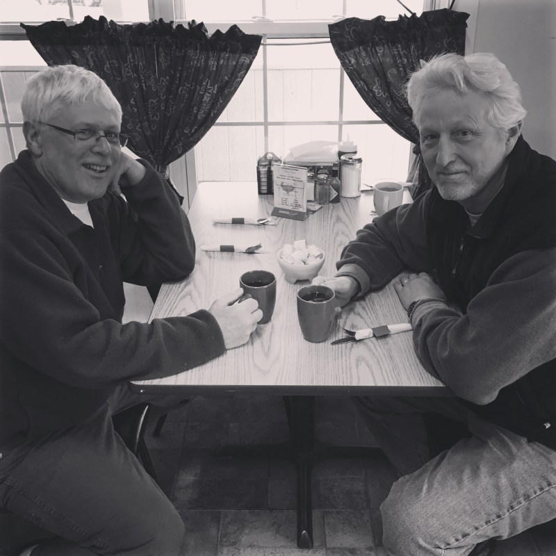 Marc and Dave Crossroads Diner Bethel Maine we break fast