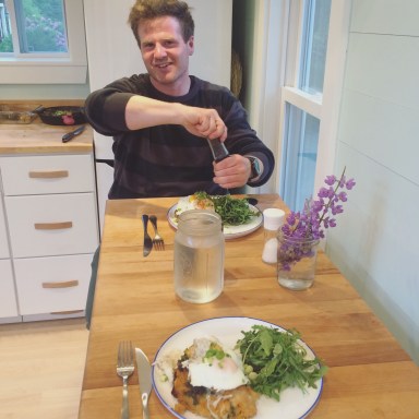 we break fast tiny house Jimmy Catlin